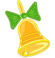 Handbell with green bow vector image