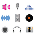 Media icons vector image