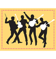 Fab Four Beatles Silhouette Fab Four Beatles Silhouette vector image