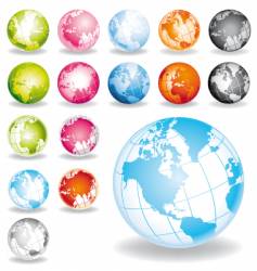 Globes vector image