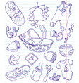 Baby doodles vector image