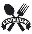 Crossed fork and spoon - restaurant symbol vector image