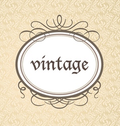 Vintage frame vector image