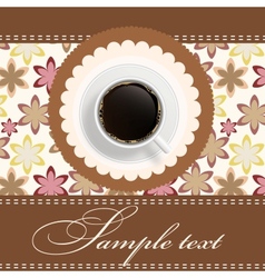 Coffee invitation background vector image
