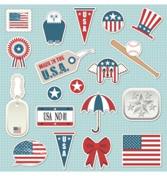 American stickers vector image