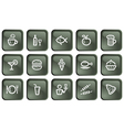 Food and drink buttons vector image