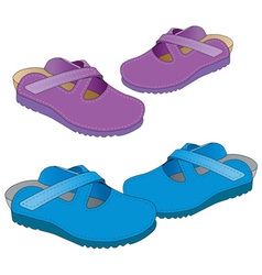 Two pair of slippers vector image