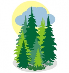 Forrest wood vector image