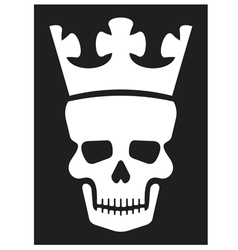 Skull with crown vector image