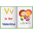 Vocabulary learning sheet vector image