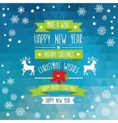 Poster Merry ChristmasTypography vector image