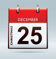 Christmas day calendar vector image