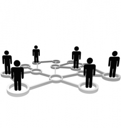 Connected people vector image