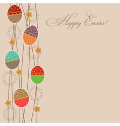 Easter card template vector image