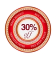 Label on 30 percent discount vector image