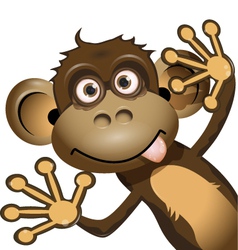 Funny monkey vector image