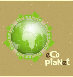 Eco planet Eco planet vector image