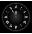 Stylish black silver clock vector image