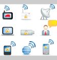 Communicate icons vector image