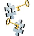 Jigsaw key vector image