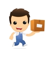 Funny cartoon mechanic vector image