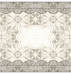 Background with seamless pattern lacy borders and vector image