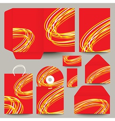 Abstract pattern CD and packaging vector image