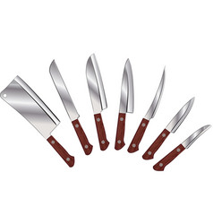 Set of knives vector image