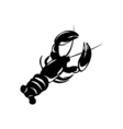 Silhouette Of A Lobster Isolated vector image