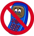 Mobile phone forbidden vector image