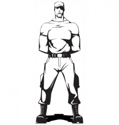 Soldier vector image