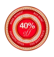 Label on 40 percent discount vector image