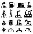 Oil and petroleum icon set vector image
