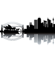 Cityscape silhouette vector image