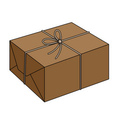 Postal parcelmail and postman single icon in vector image