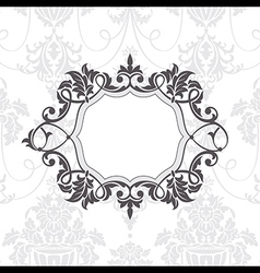 Vintage floral frame vector image