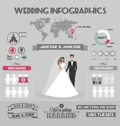 Wedding infographics vector image