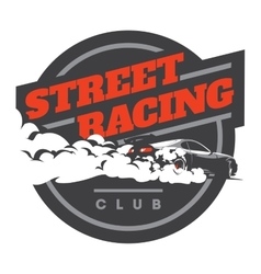 Burnout car Japanese drift sport Street racing vector image