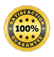 Satisfaction Guarantee Golden Badge vector image