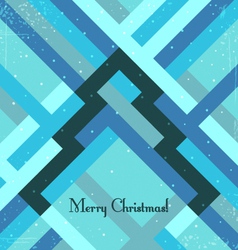 Retro styled christmas greeting card vector image