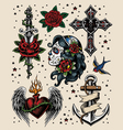 Tattoo Flash Set vector image