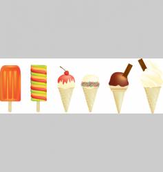 Ice creams vector image