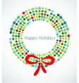 Abstract Christmas wreath vector image