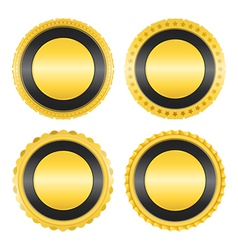 Blank Golden Badges vector image