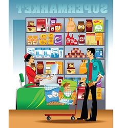 Supermarket vector image