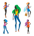 Fashion look girl silhouette beautiful girl woman Fashion look girl silhouette beautiful girl woman vector image