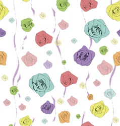 Classical seamless rose pattern vector image