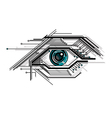 Abstract conceptual tech stylized eye vector image
