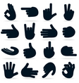 Hand signs vector image
