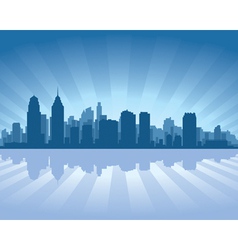 Philadelphia skyline vector image